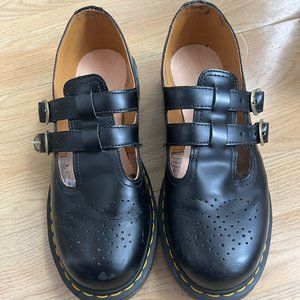 Dr. Martens 8065 Mary Jane Leather Shoes Black Size 11
